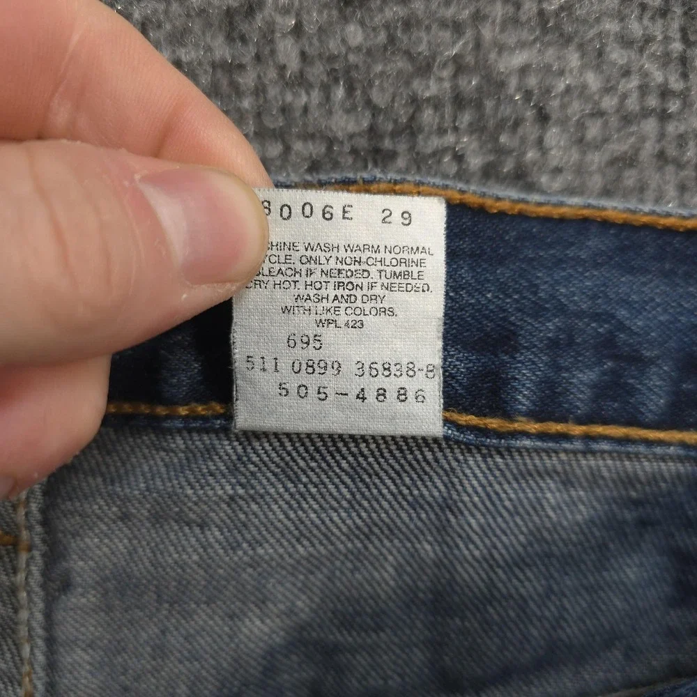 Vintage Levis Jeans Mens 38x27 Blue Denim 505 Regular Fit Straight USA 90s